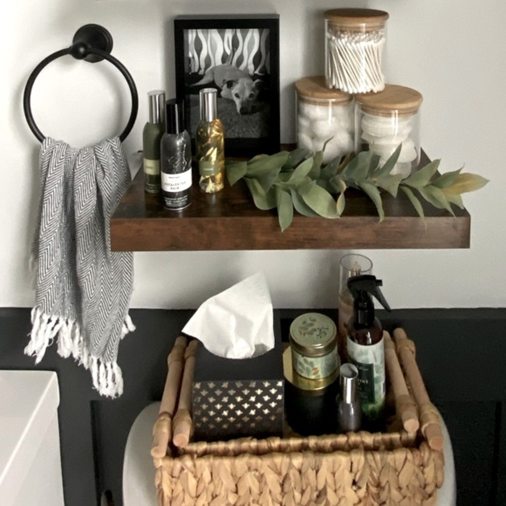 Dark Wood Floating Shelf